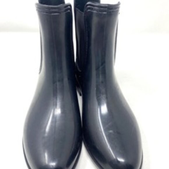INC International Concepts Raelynn Ankle Boots Glossy Black Rain Boot Size 5 - Picture 6 of 10